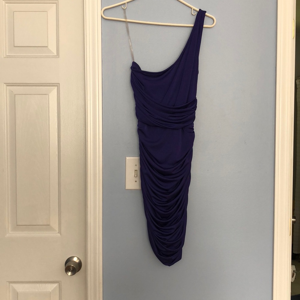 Forever 21 dark purple one sleeve dress